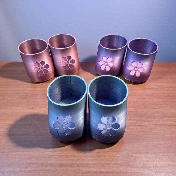 Replacement Shoes 16” Cabbage Patch 3D Printed Set 3 Metallic Flower Pinks Blues - Picture 1 of 1